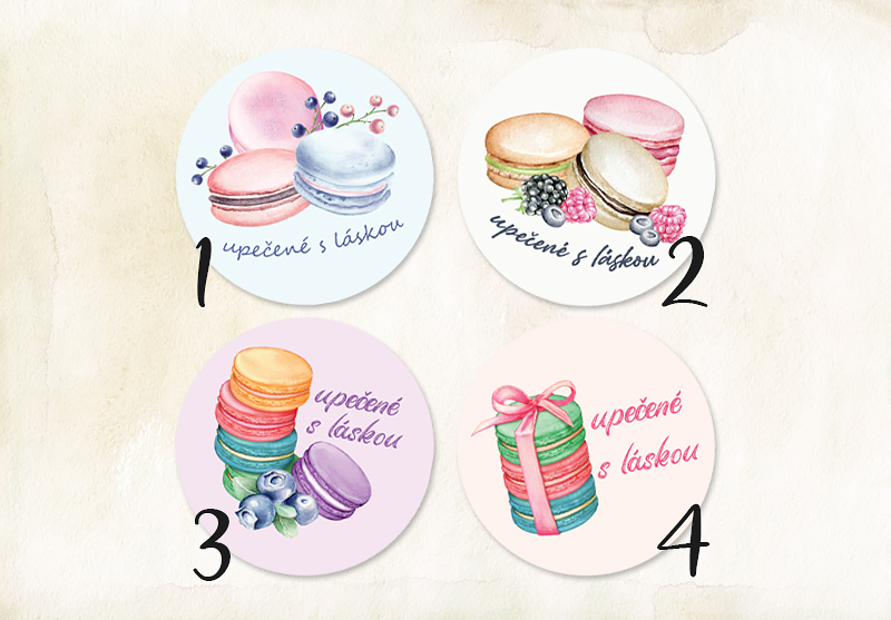 Nálepky Makrónky