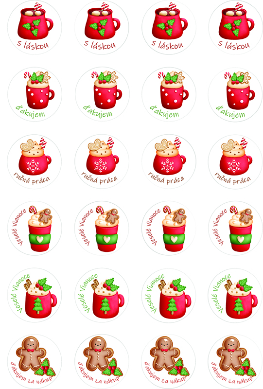 Nálepky Vianoce