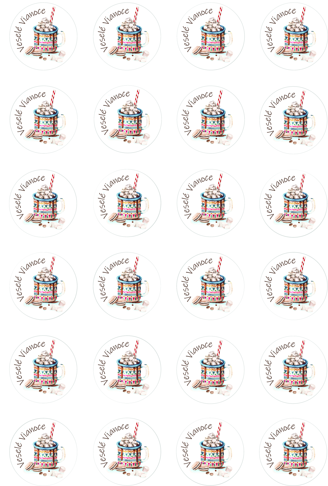 Nálepky Vianočné koláčiky