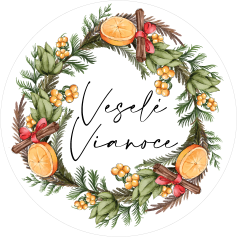 Nálepky Vianočné venčeky