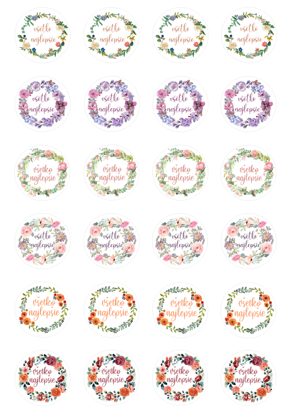 Nálepky Všetko Najlepšie