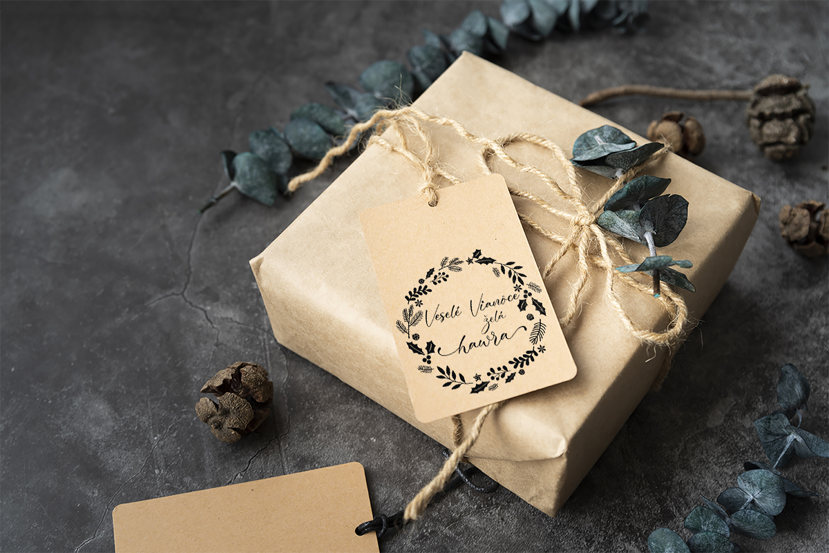 Vianočné kraftové visačky