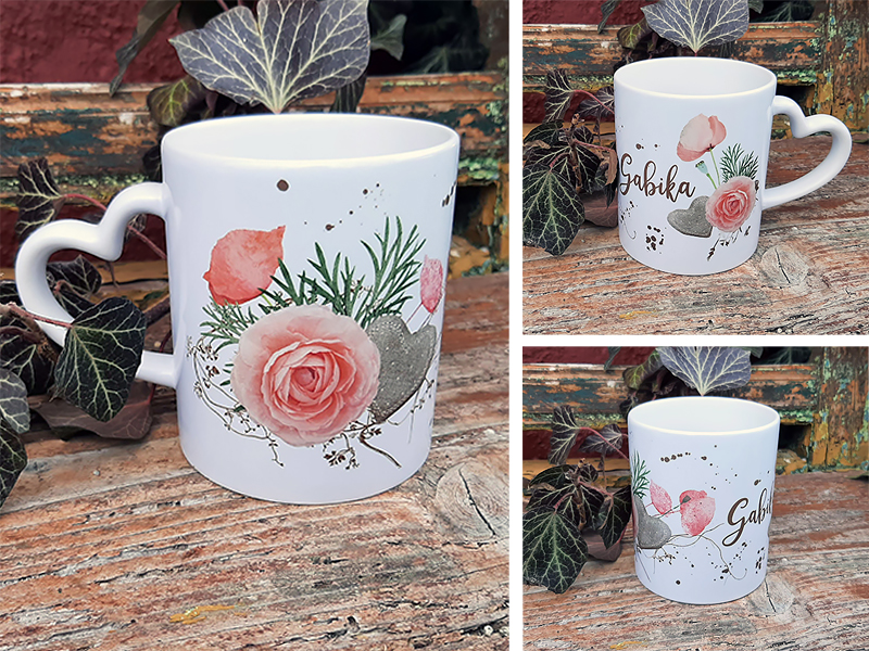 Hrnček s menom a srdiečkami