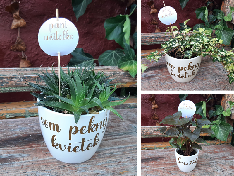 Kvetináč "som pekný kvietok"