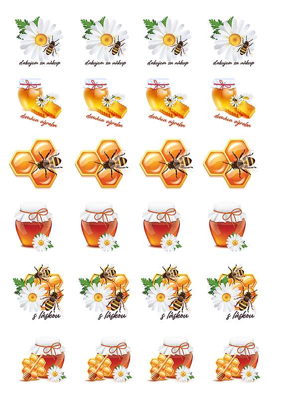 Nálepky Medové