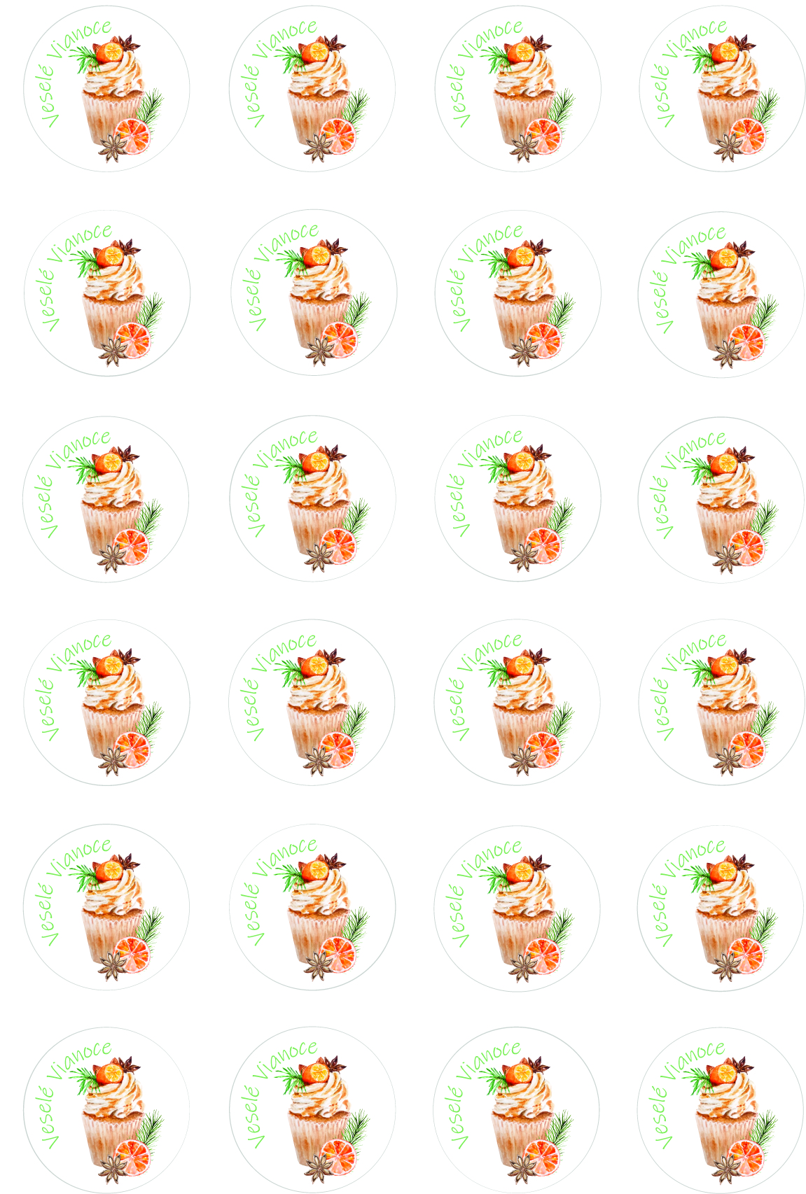 Nálepky Vianočné koláčiky