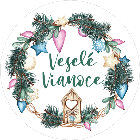 Nálepky Vianočné venčeky