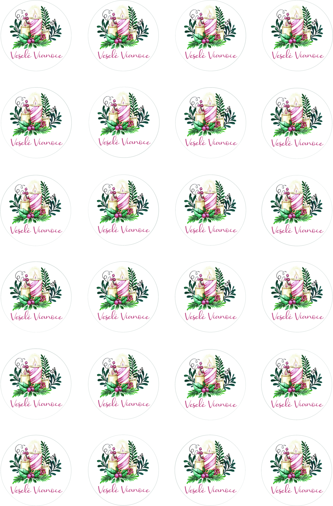 Nálepky Veselé Voňavé Vianoce