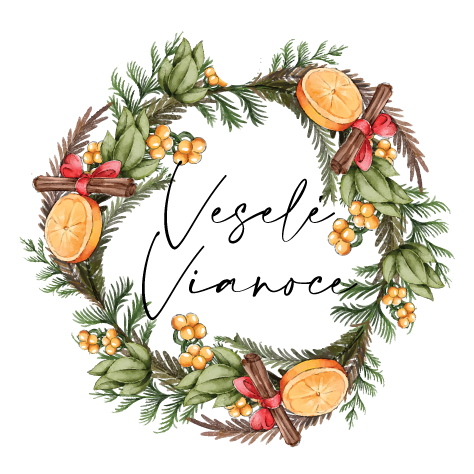 Vianočné okrúhle visačky