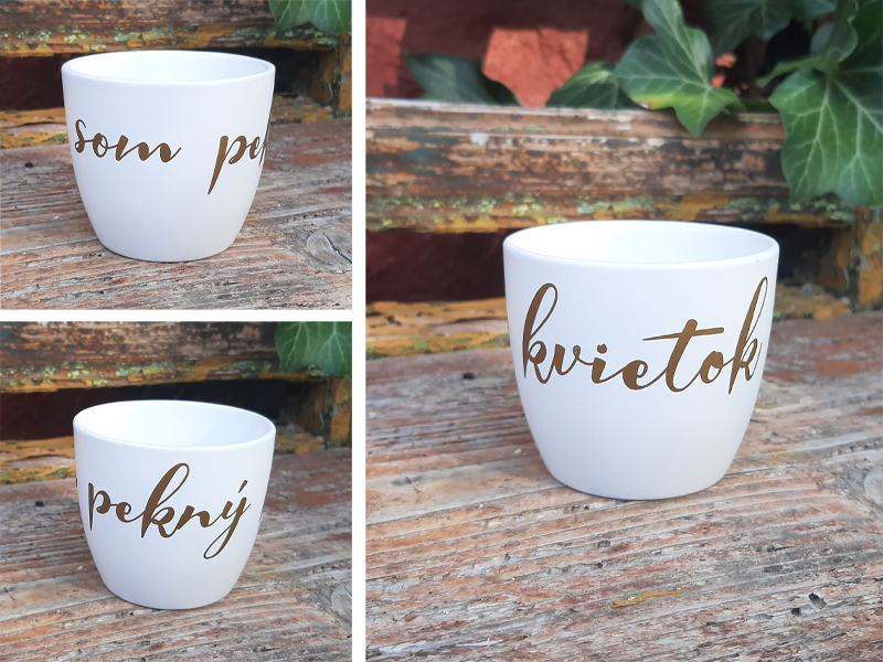 Kvetináč "som pekný kvietok"