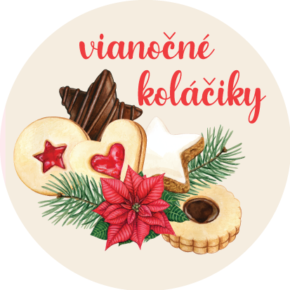 Nálepky na sladké vianočné krabičky