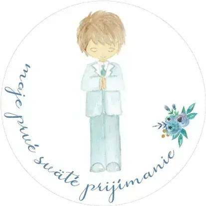Nálepky Prvé sväté prijímanie - chlapček