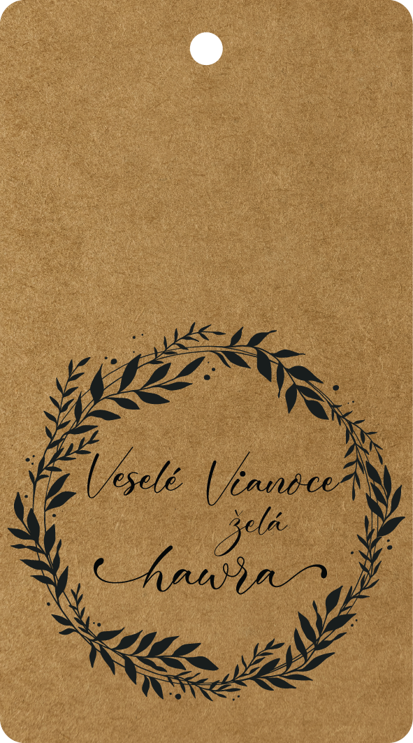 Vianočné kraftové visačky