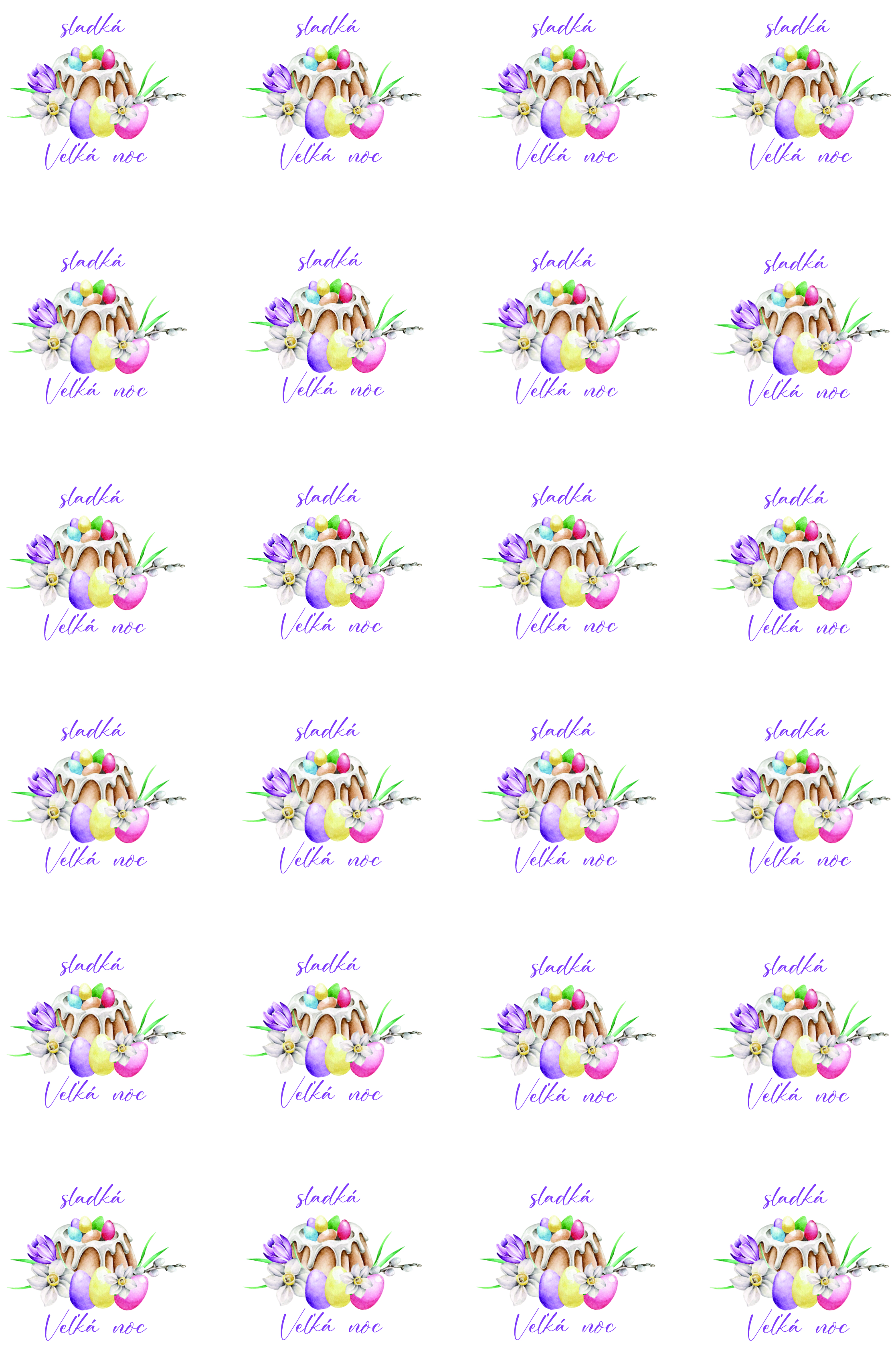 Nálepky Veľkonočné koláčiky