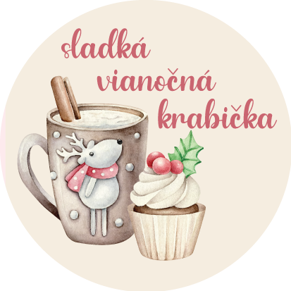 Nálepky na sladké vianočné krabičky