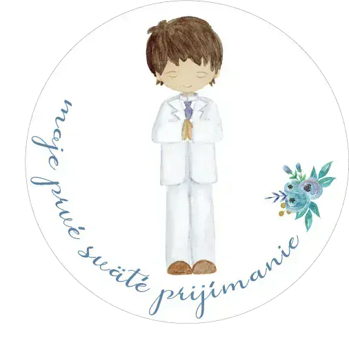 Nálepky Prvé sväté prijímanie - chlapček