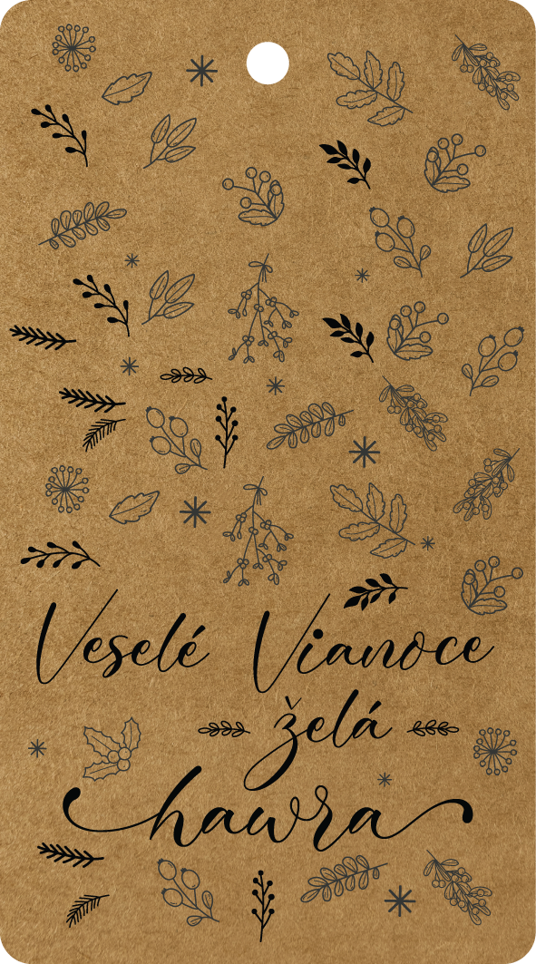 Vianočné kraftové visačky