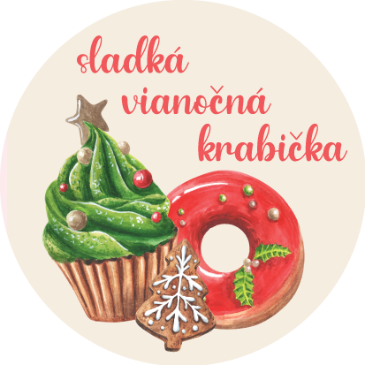 Nálepky na sladké vianočné krabičky