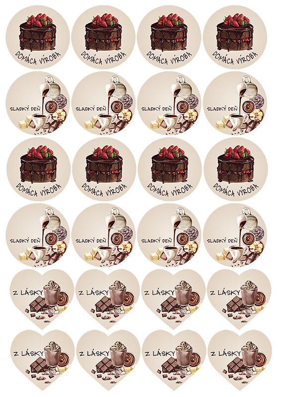 Nálepky Čokoláda