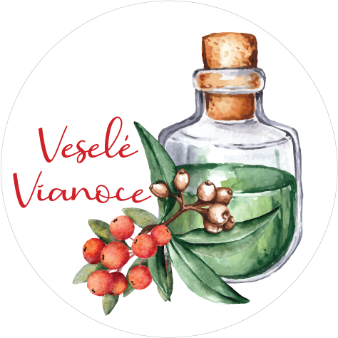 Nálepky Veselé Voňavé Vianoce