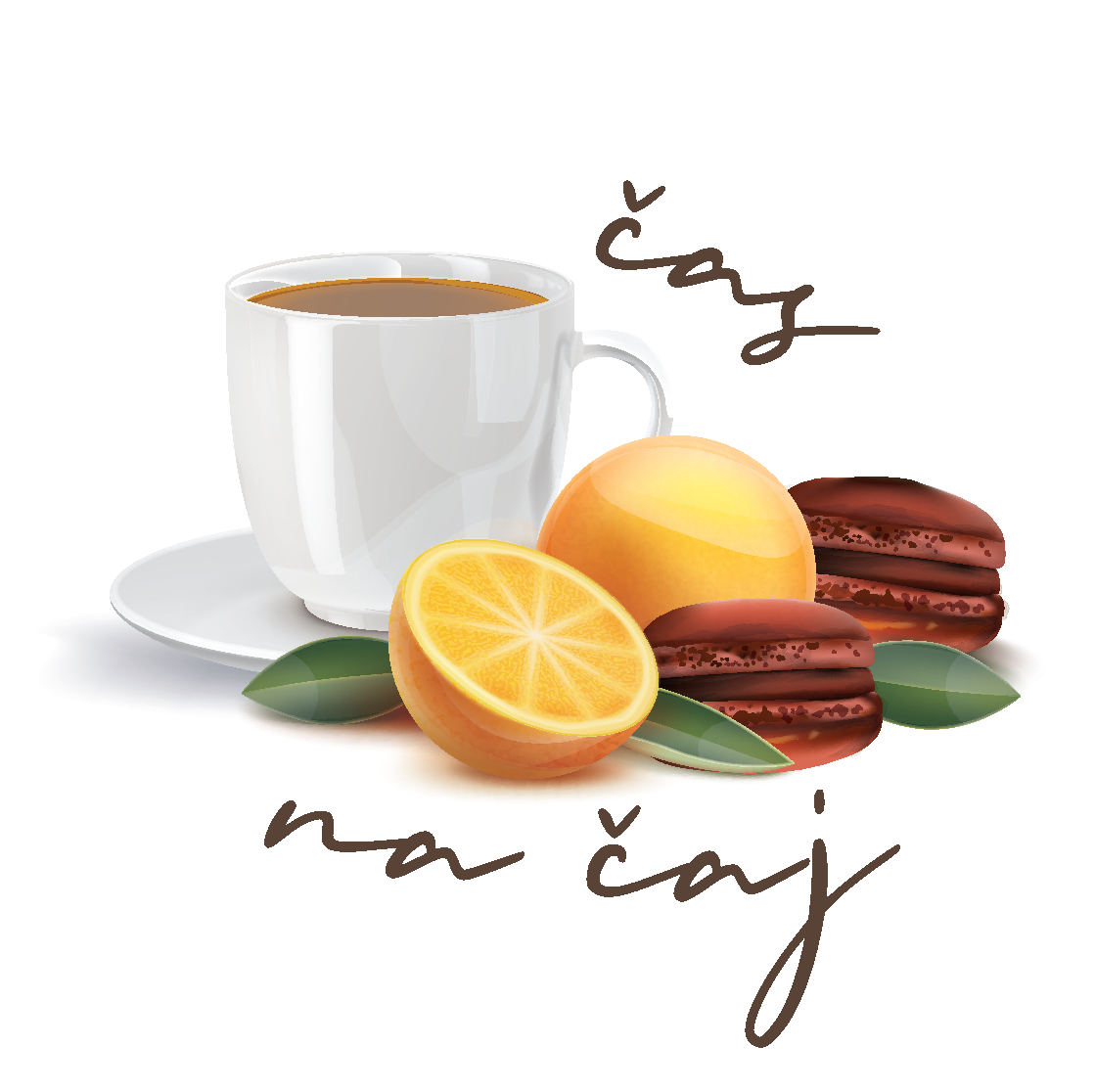 Nálepky Káva alebo čaj a koláčik