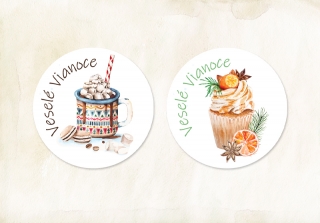 Nálepky Vianočné koláčiky