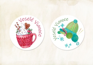 Nálepky Vianočné ručné práce