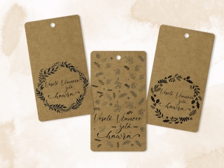 Vianočné kraftové visačky