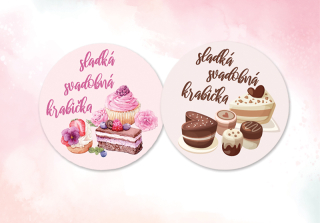 Nálepky Sladká svadobná krabička