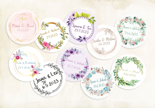 Svadobné nálepky
