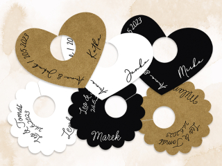 Svadobné menovky na poháre