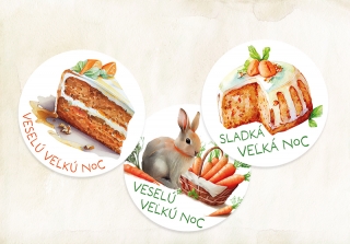 Nálepky Mrkvičkové veľkonočné