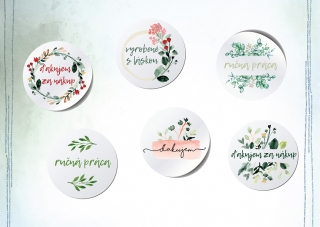 Nálepky kvetinkové zelené